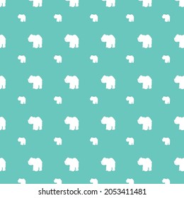 white elephant patterns on green background, vector decorative textile