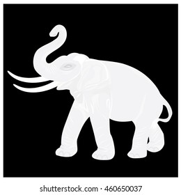 white elephant vector design