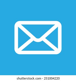 white email button icon on a blue background