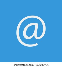 White email icon on blue background