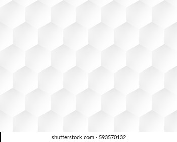 White Embossed  Honeycomb Pattern