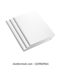 White Empty Brochure Mockup