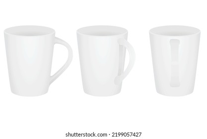 White empty mug. vector illustration