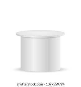 White empty pedestal or podium