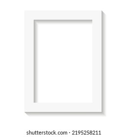 White Empty Photo Picture Frame Shades Stock Vector (Royalty Free ...