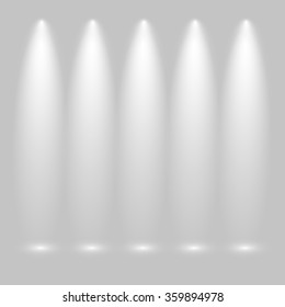 White Empty Photo Studio Background With Spotlight. Vector Illustration.