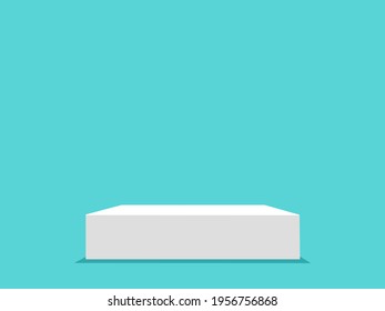 White empty podium. Stage for awards ceremony. Vector illustration