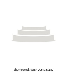white empty podium vector illustration