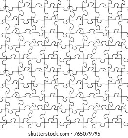 White Empty Puzzle Seamless Vector Background Stock Vector (Royalty ...