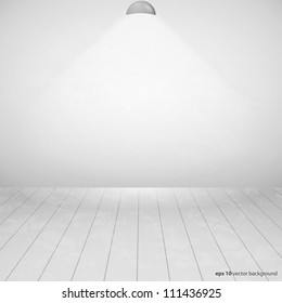 White Empty Room With Wall Light