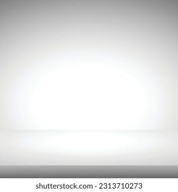 White empty vector backdrop with spotlight