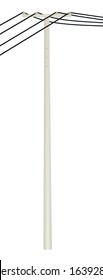 White energy transmission post. vector illustration