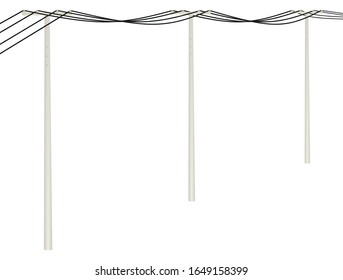 White energy transmission post. vector illustration