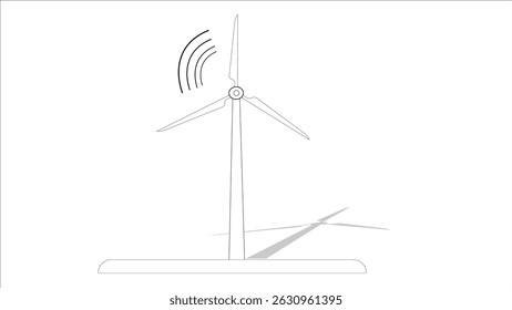 White energy windmill . .