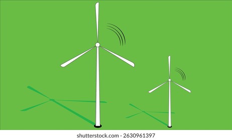 White energy windmill . .
