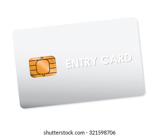 White Entry Card