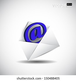 The white envelope with email icon
