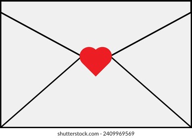 white envelope with heart symbol by moca_float