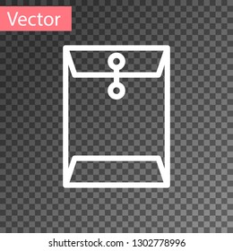 White Envelope icon isolated on transparent background. Email message letter symbol. Vector Illustration