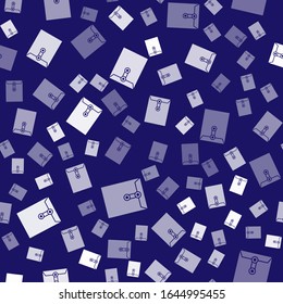 Icono de sobre blanco aislado en fondo azul. Símbolo de carta de mensaje de correo electrónico.  Ilustración vectorial