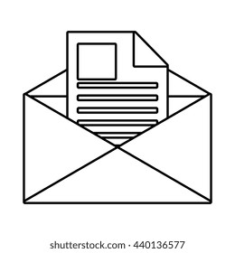 white envelope with  letter and square and stripes over isolated background,vector illustration