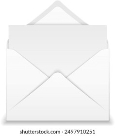 White envelope. Paper mail cartoon icon. Post message