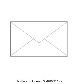 White envelope simple design vector