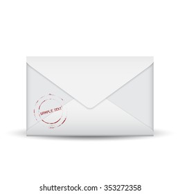 White Envelope Template : Vector Illustration