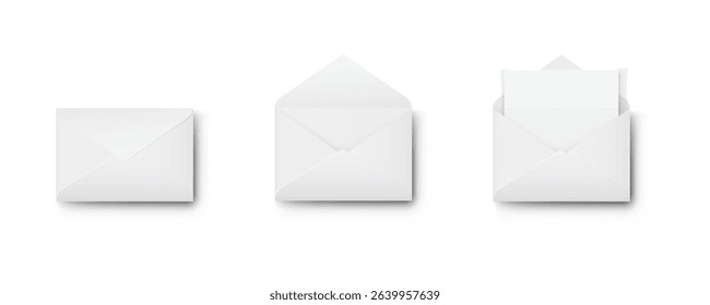White envelope vector blank illustration. Blank white envelope design