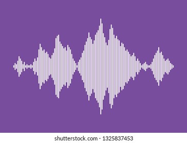 white equalizer isolated on violet background