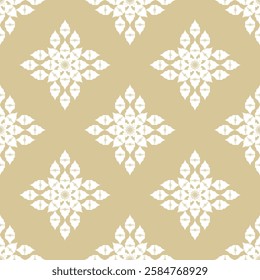 White ethnic flower pattern for fabric and background.