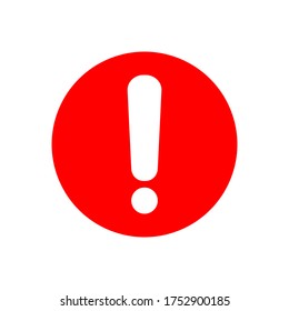 White Exclamation Mark On Red Circle Stock Vector (Royalty Free) 1539798638