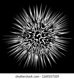 
White explosion on a black background. Modern Vector Background