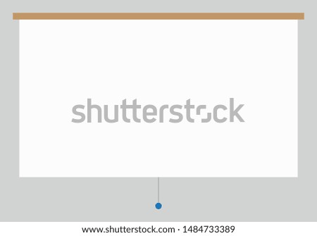 White and extended projector fabric