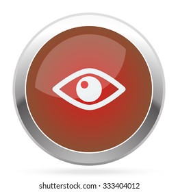 White Eye icon on red web app button