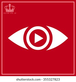 White Eye icon - vector