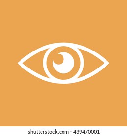 White eye icon vector
