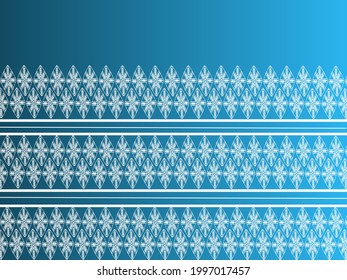 Patrón de tela blanca sobre un fondo de degradado azul, horizontal.
