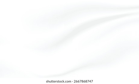 fundo de superfície de tecido branco com textura ondulada amassada