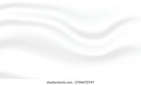 weißer Stoff, Oberflächenhintergrund mit Falten und weicher Textur