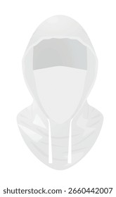 White face cover gear. vector