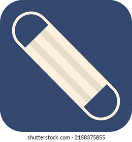 White face mask, illustration, vector on a white background.