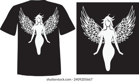 The white fairy design T shirt is a very attractive T shirt.