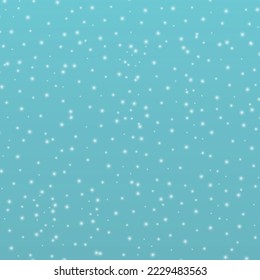 White falling snow on transparent background