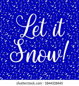 White falling snow vector on blue vector background, snowfall vector, Let it snow vector, instagram post