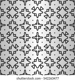 White fancy seamless pattern in kaleidoscope style. Vector background. Vivid, symmetric design for banner, surface, ads or other purpose. Intricate tessellated repeatable backdrop. Modern design.
