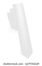 White fashion tie. vector illustration