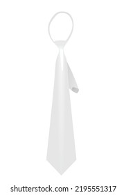 White fashionable  tie. vector illustration