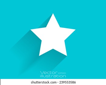 White favorite selected icon on blue background