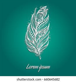 White feather vector illustration